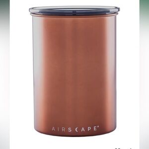 Airscape Stainless Steel Coffee & Food Storage Canister Brushed Copper Med Sz.